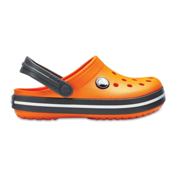 Saboti Crocs Crocband Kids - C5 US Portocaliu - Blazing Orange/Slate Grey, Portocaliu