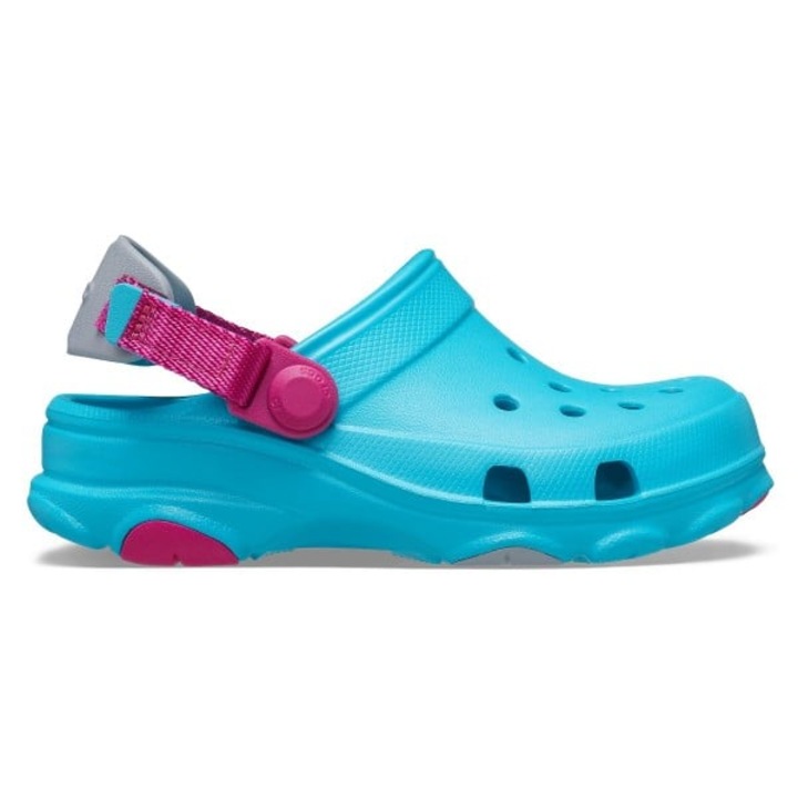 Saboti Crocs Kids' Classic All-Terrain Clog - US Albastru deschis - Digital Aqua, Alb