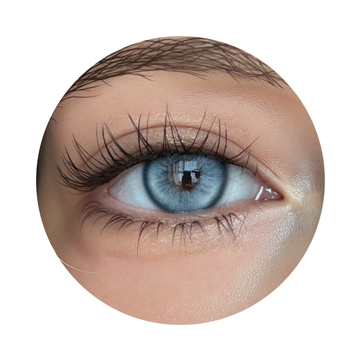 Lentile de contact colorate Albastru-Gri, William Hare, 6 luni, Cosmetice, Fara dioptrii
