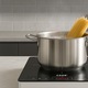 Индукционен котлон COOK-IT, 3500 W, 2 зони, 10 нива на мощност, 60–240°C, таймер 180 мин, сензорно управление, заключване за деца, автоматично разпознаване на тенджера, компактен, сребрист