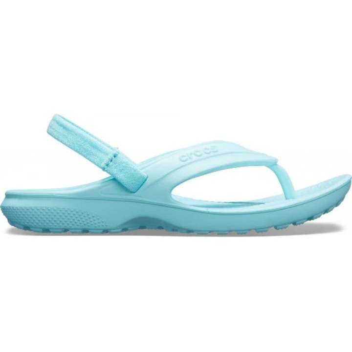 Slapi Crocs Classic Flip Kids - US Albastru deschis - Ice Blue, Alb