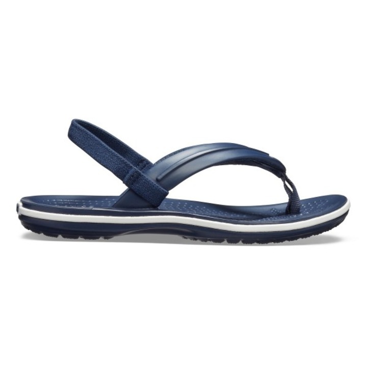 Slapi Crocs Kids' Crocband Strap Flip - US Albastru - Navy, Alb