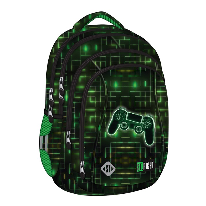 Ученичка Majewski St Right, Bp04, Неонова подложка, 4 отделения, 43 X 32 см