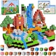 Set cuburi magnetice 100 bucati, Croloutoy,, 2x2cm, pentru copii 3-10 ani, Jucarie cadou pentru bebelusi de 3, 4, 5, 6 si 7 ani, Dezvolta coordonarea mana-ochi, Blocuri de constructie magnetice STEM educative creative