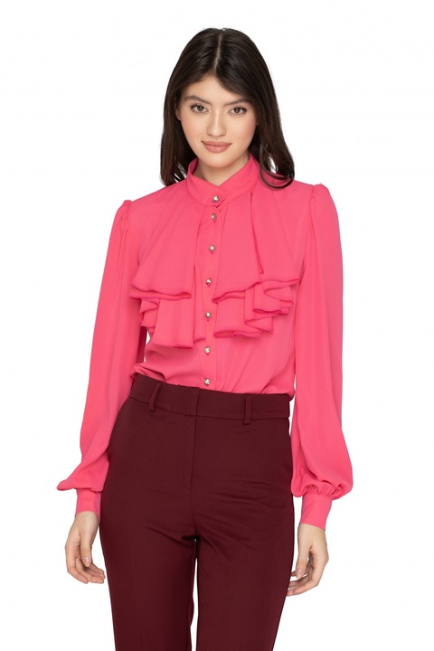Елегантна колоездачна риза с волани, размер M