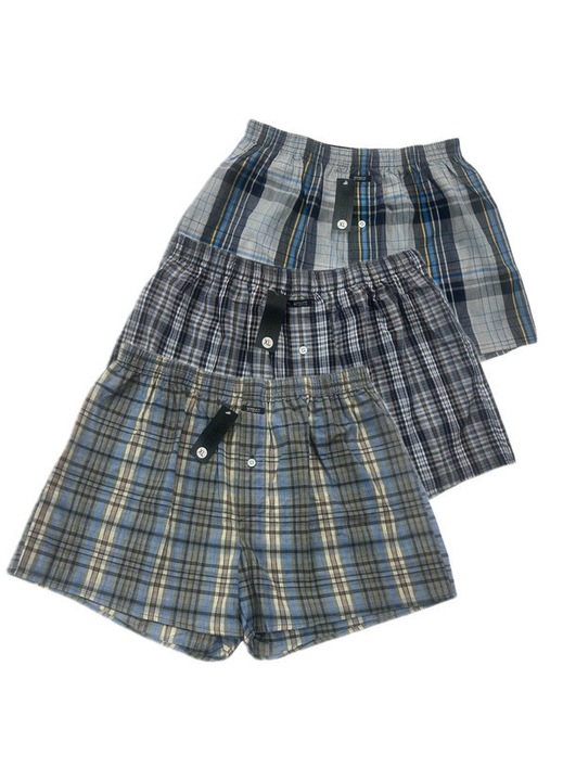 Nonsuch Set 3 perechi boxeri barbati, 100% bumbac, talie elastica, multicolor, L