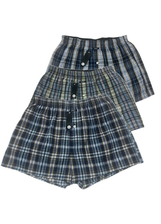 Set 3 perechi boxeri barbati, Nonsuch, bumbac, talie elastica, multicolor, 3XL