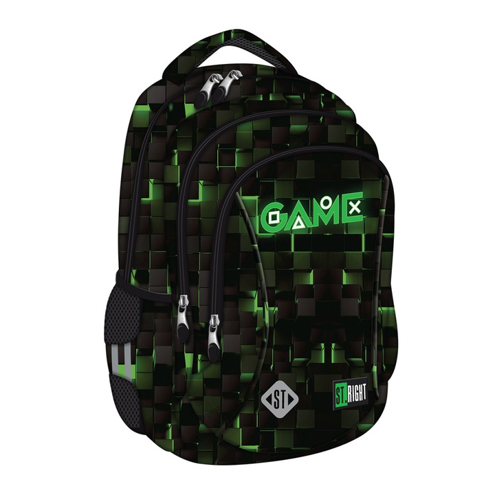 Училищна раница Majewski St Right, Bp26 XL, Зелена, 3 отделения, 45 X 35 X 20 см