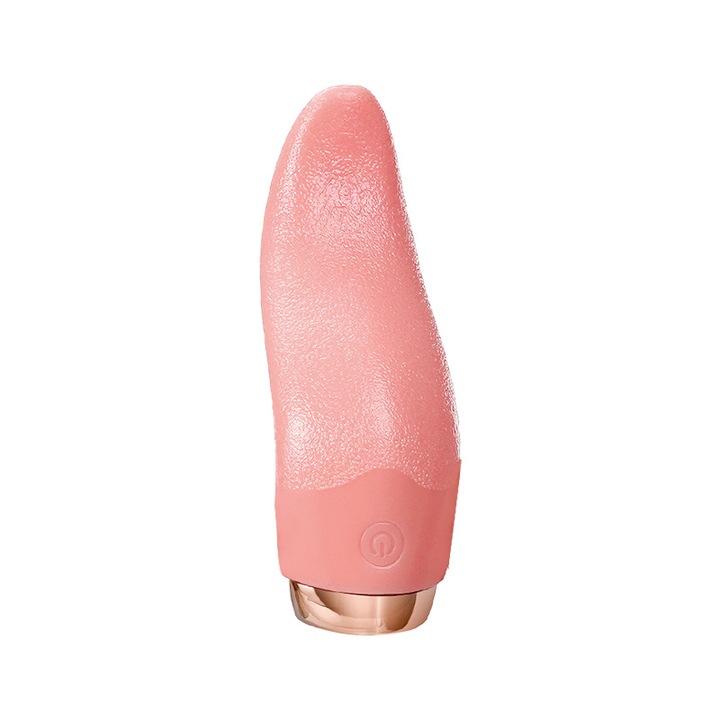Mini vibrator tip limba, silicon moale, rezistent la apa, roz
