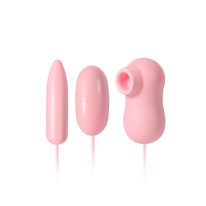 Set vibrator cu stimulare multipla, silicon catifelat, roz. et de vibratoare din silicon catifelat, cu design ergonomic si vibratii variate, creat pentru a oferi momente de placere intensa si rafinata