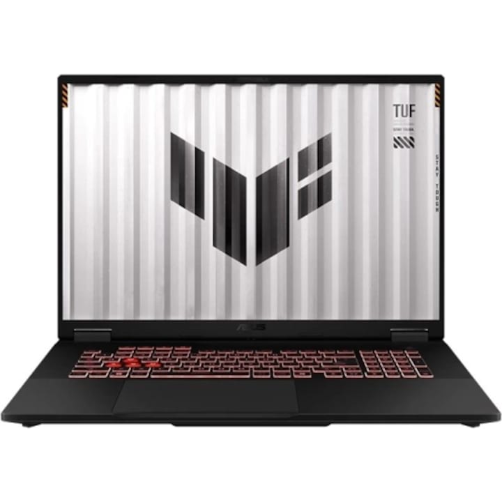Laptop Gaming ASUS TUF A18 FA808UH Procesor AMD Ryzen™ 7 260 16M Cache, up to 5.1 GHz, 18" FHD+ 144Hz, 16GB DDR5, 512GB SSD, NVIDIA GeForce RTX 5050 @8GB, DLSS 3.0, Negru/Gri