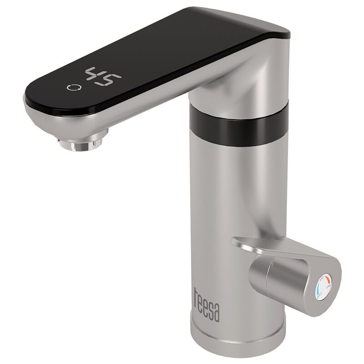 Azonnali elektromos csaptelep 3500 W, LED kijelző, túlmelegedés elleni védelem, rozsdamentes acél fűtőelem, IPX4, 1,9 l/perc