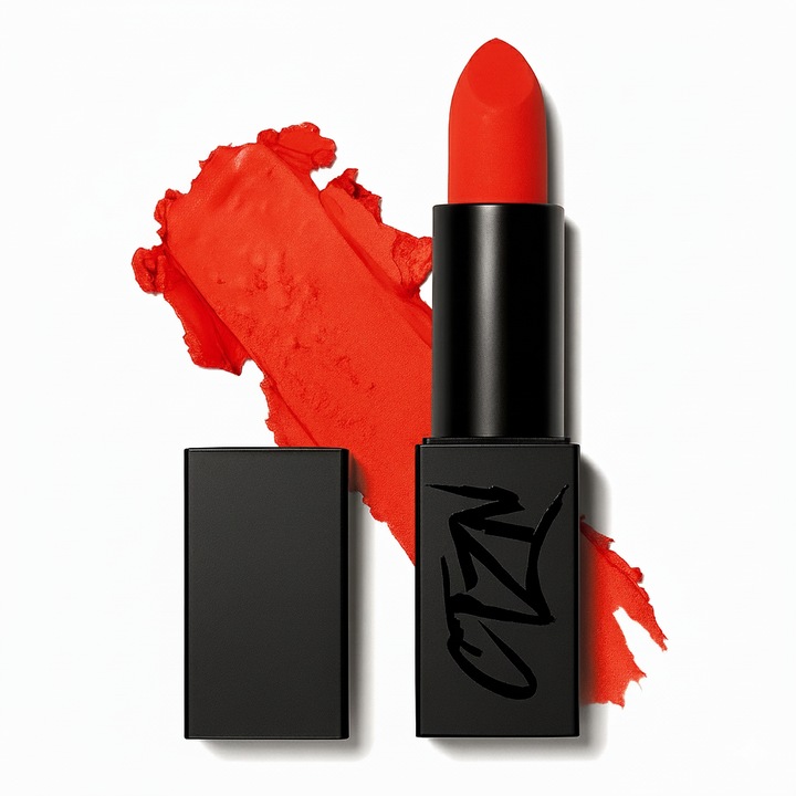 Ruj de buze cu pigment intens CTZN, Colectia Code Red, Vegan, Vitamina E, rezistent la apa, Ahmar