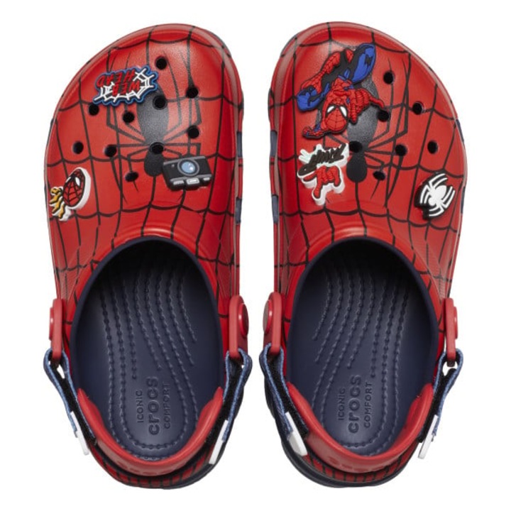 Saboti Crocs Team SpiderMan All Terrain Clog Kids - J5 US Albastru - Navy, Alb, 37-38 EU