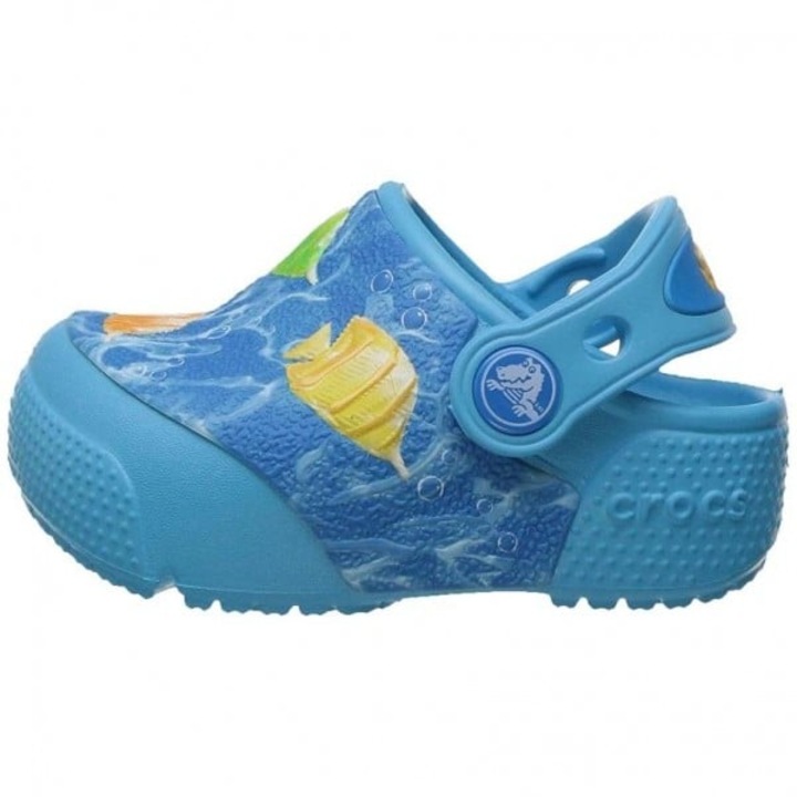 Saboti CrocsFunLab Lights Fish 20-21 EU - C5 US Albastru - Electric Blue