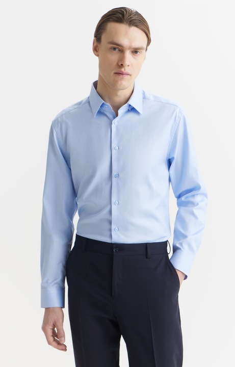 Camasa barbati, VISTULA, slim fit, bumbac, albastru, 39 EU