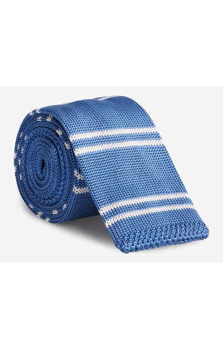Cravata barbati, VISTULA, model cu dungi, albastra, 6cm
