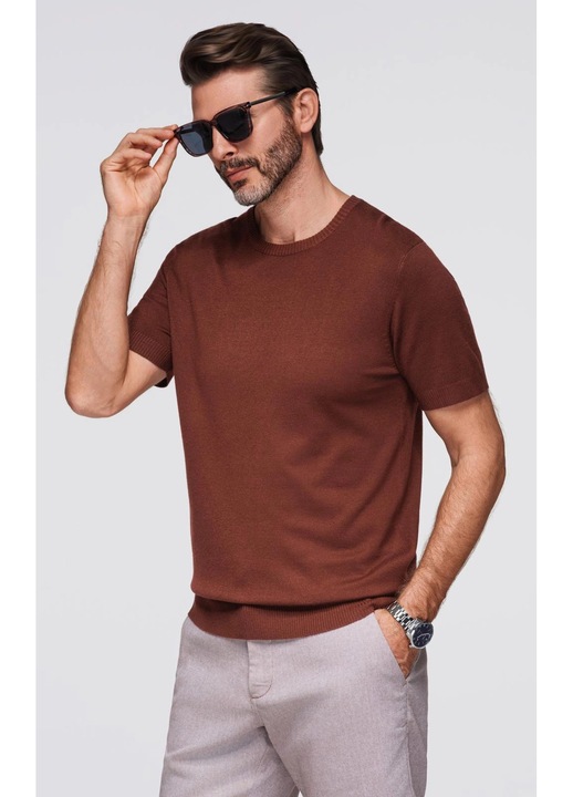 OMBRE, Finomkötött póló, Bordeaux