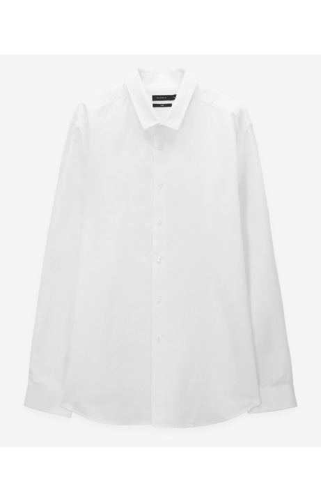 Camasa barbateasca, VISTULA, slim fit, alb, bumbac, viscoza, in