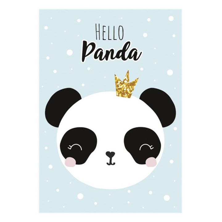 Panda Crown A/4 gumis mappa