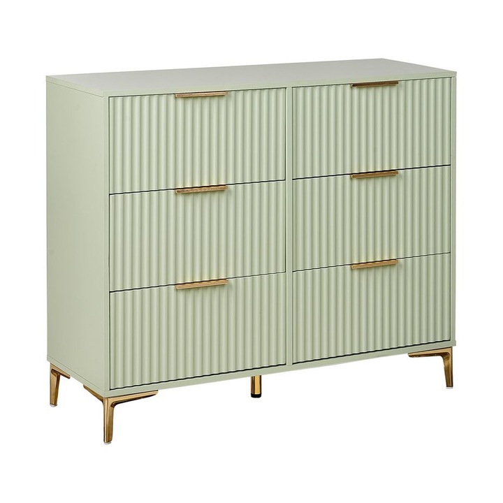 Hatfiókos zöld komód Walcott