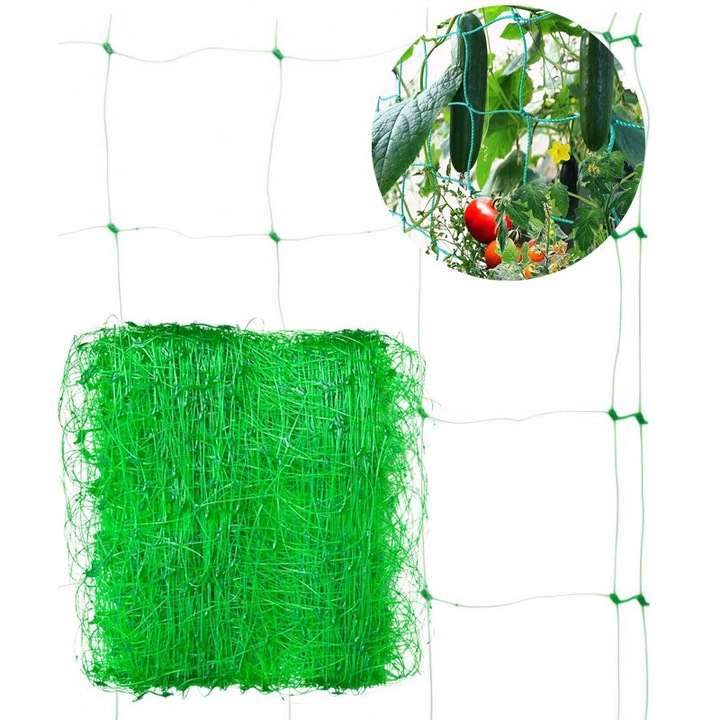 Plasa de 1,2x10 m pentru plante cataratoare, Garden Lab, verde, plasa de 13 cm