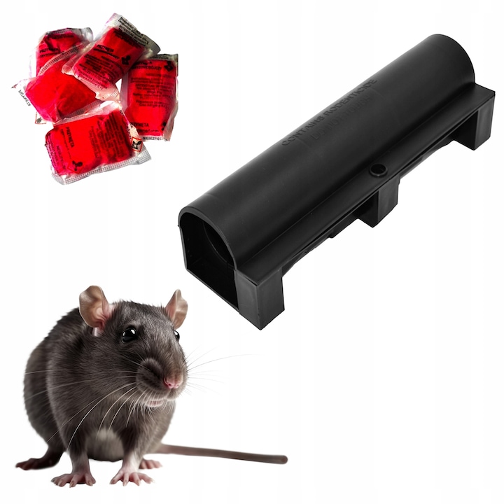 Statie De Intoxicare Foarte Mare Pentru Rozatoare, Combatere Soareci Si Sobolani, Cu Inchidere De Siguranta Cu Cheie, Protejeaza Copiii Si Animalele De Companie, Design Atragator Pentru Daunatori, Rezistenta La Intemperii, Ideala Pentru Deratizare