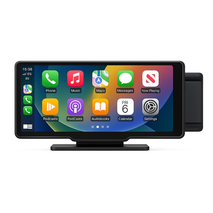 PACHET Navigatie 10.25 Inch, Carplay, Android Auto, Dual Bluetooth, DVR, Camera frontala 4k, Camera Marche-Arriere + SD Card 64GB + Husa de protectie
