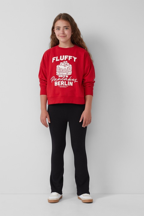 s.Oliver, Egyszínű bővülő leggings, Fekete