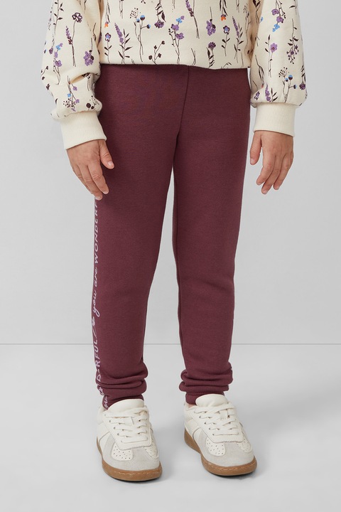 s.Oliver, Feliratos leggings, Halványlila/Bíborszín