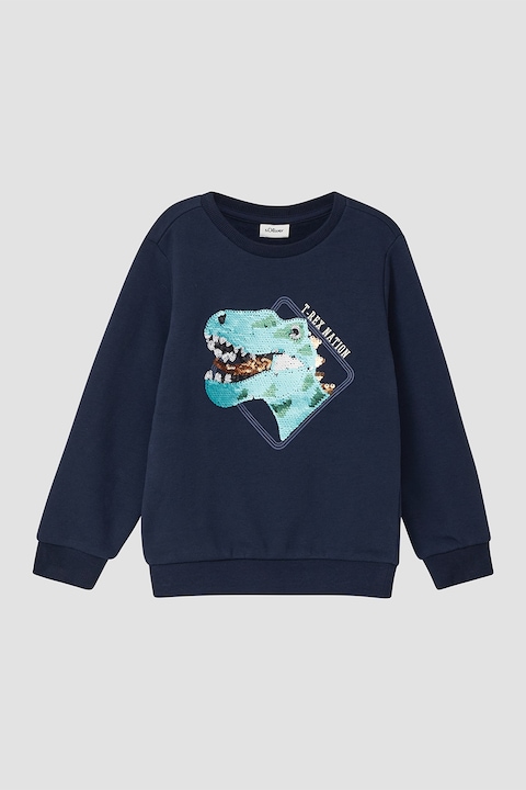 s.Oliver, Суитшърт с двулицеви панели, Тъмносин