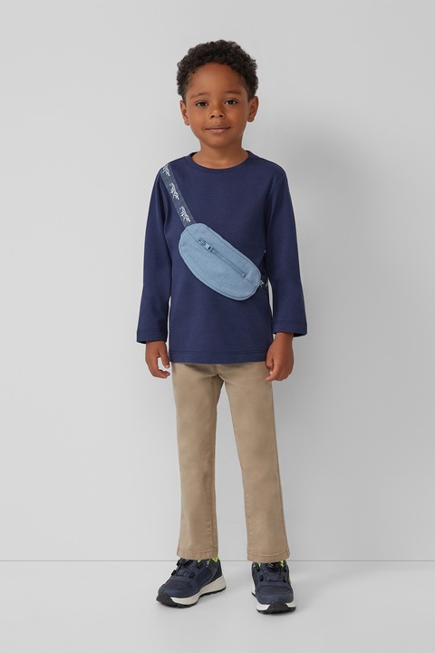 s.Oliver, Bluza cu buzunar cu fermoar, Albastru inchis/Albastru deschis