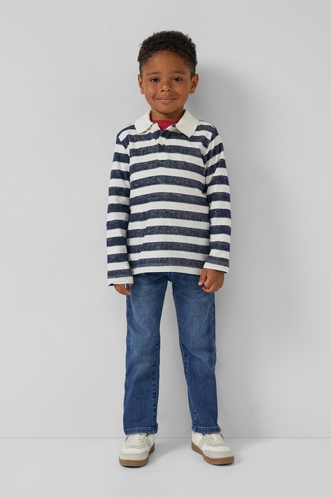 s.Oliver, Straight fit farmernadrág rugalmas derékrésszel, Kék, 98 CM