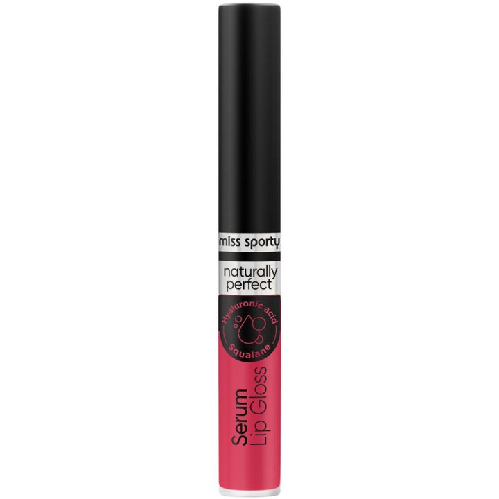 Serum Gloss De Buze Miss Sporty Naturally Perfect, 70 Raspberry Pink, 2.3 Ml