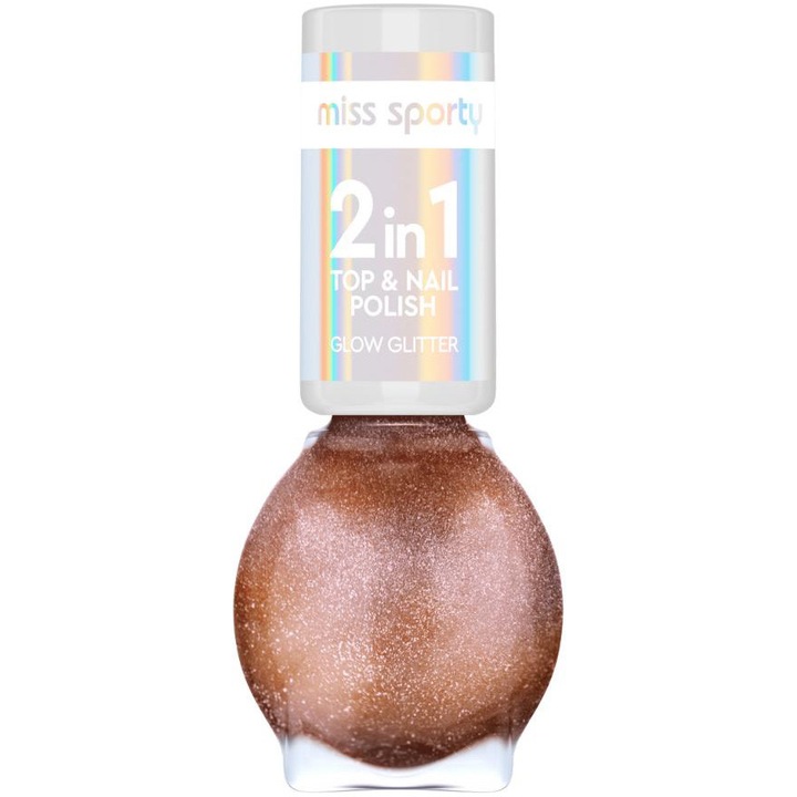 Lac De Unghii Miss Sporty Glow Glitter, 80 Gold, 7 Ml