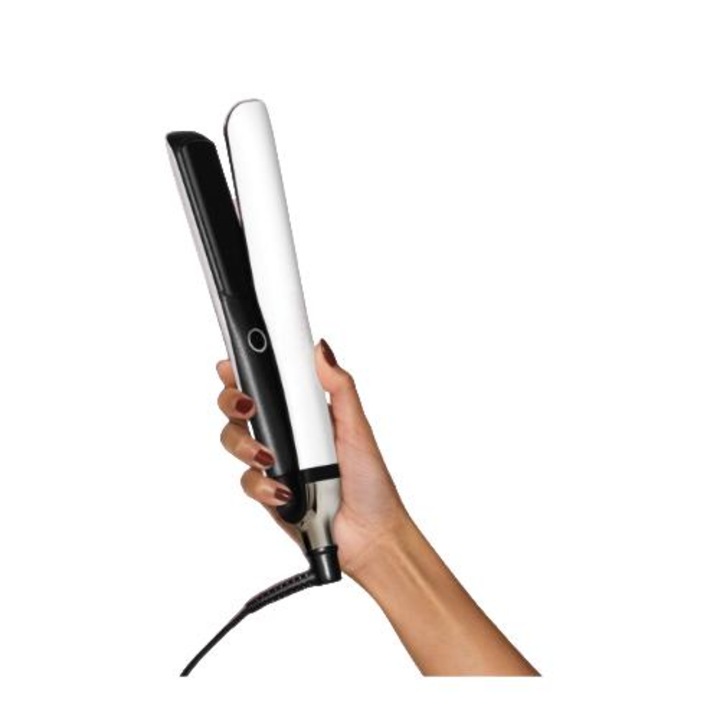 Преса за изправяне на коса KENSUI, керамична, 185°C, бяла