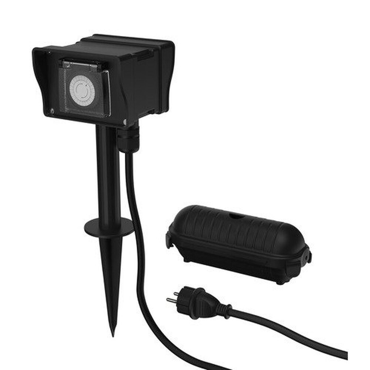 Механичен таймер Ansmann 24 часа 2×230V 3680W IP44