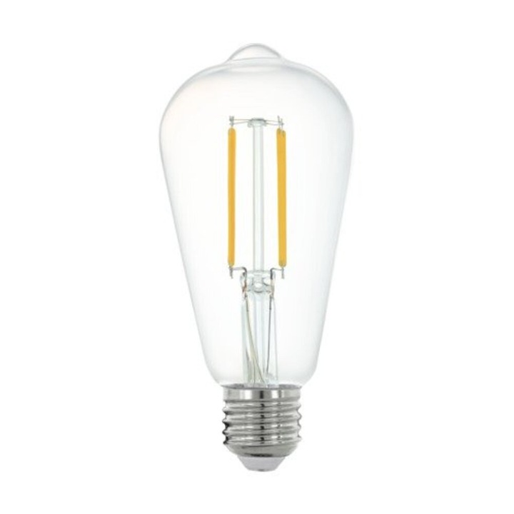 LED lámpa, égő, izzószálas hatás, filament, E27, Edison, ST64, 6W, meleg fehér, dimmelhető, EGLO Connect.Z, Zigbee, 12227