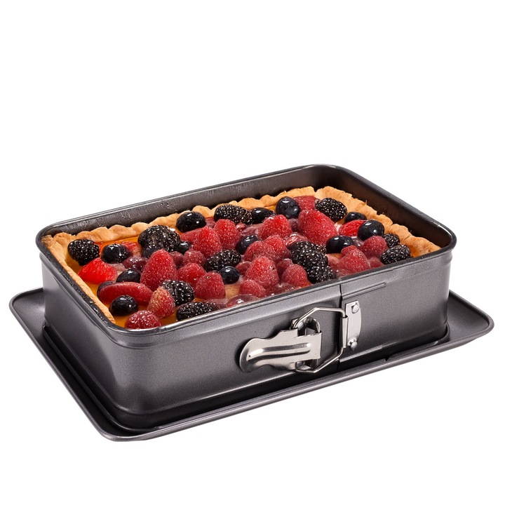 Kamille sütőforma (Tortownica) – téglalap alakú, kivehető aljú, tapadásmentes szénacél