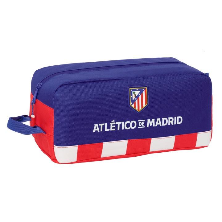 Geanta pentru Incaltaminte de Voiaj Atletico Madrid Albastru Alb Rosu 34 x 15 x 18 cm