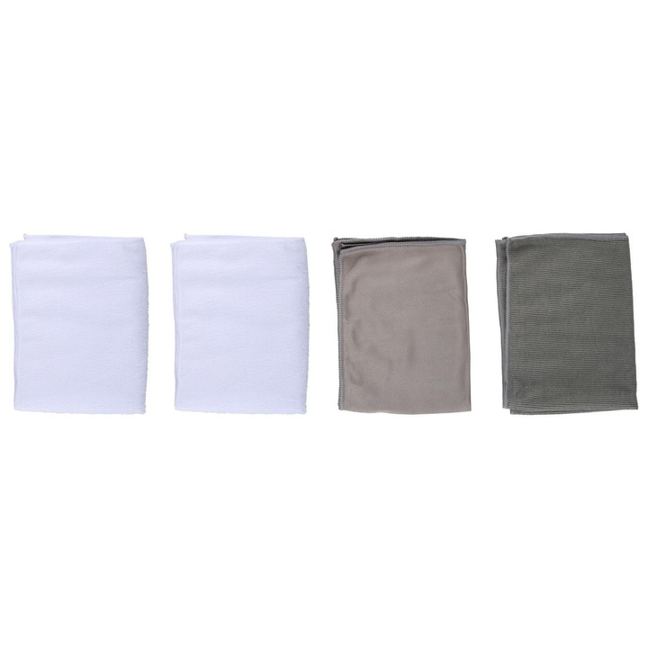 Set 4 lavete microfibra, Dirt Devil, reutilizabile, 30x40 cm, multicolor