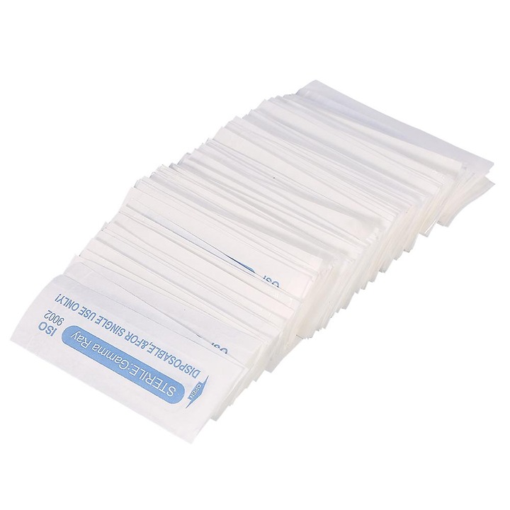 Set 100 ace tatuaj 12 pini din otel inoxidabil pentru microblading, sterilizate, utilizare unica