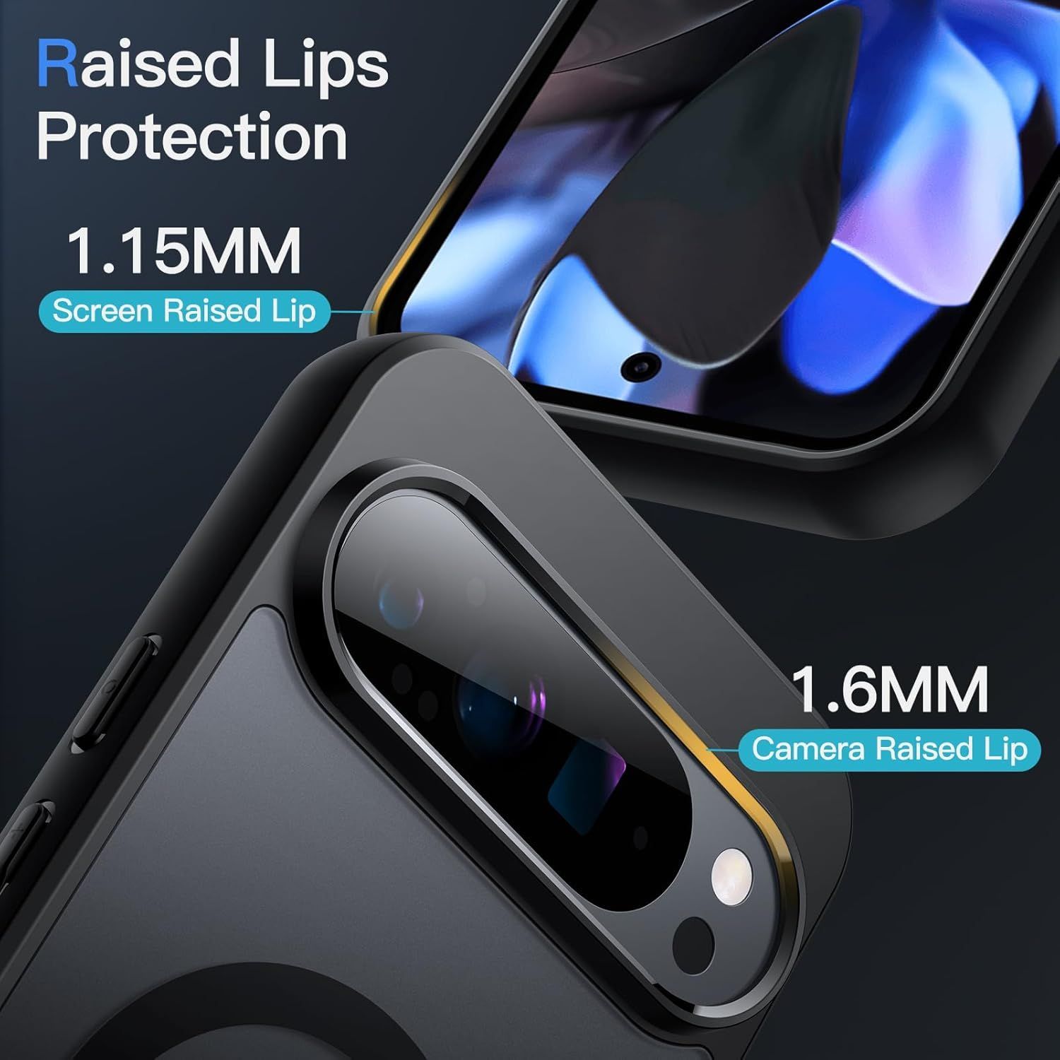 Husa Magnetica pentru Google Pixel 10 Pro XL, Compatibila cu MagSafe, Carcasa Telefon cu Spate Mat Translucid si Protectie la Impact, Negru