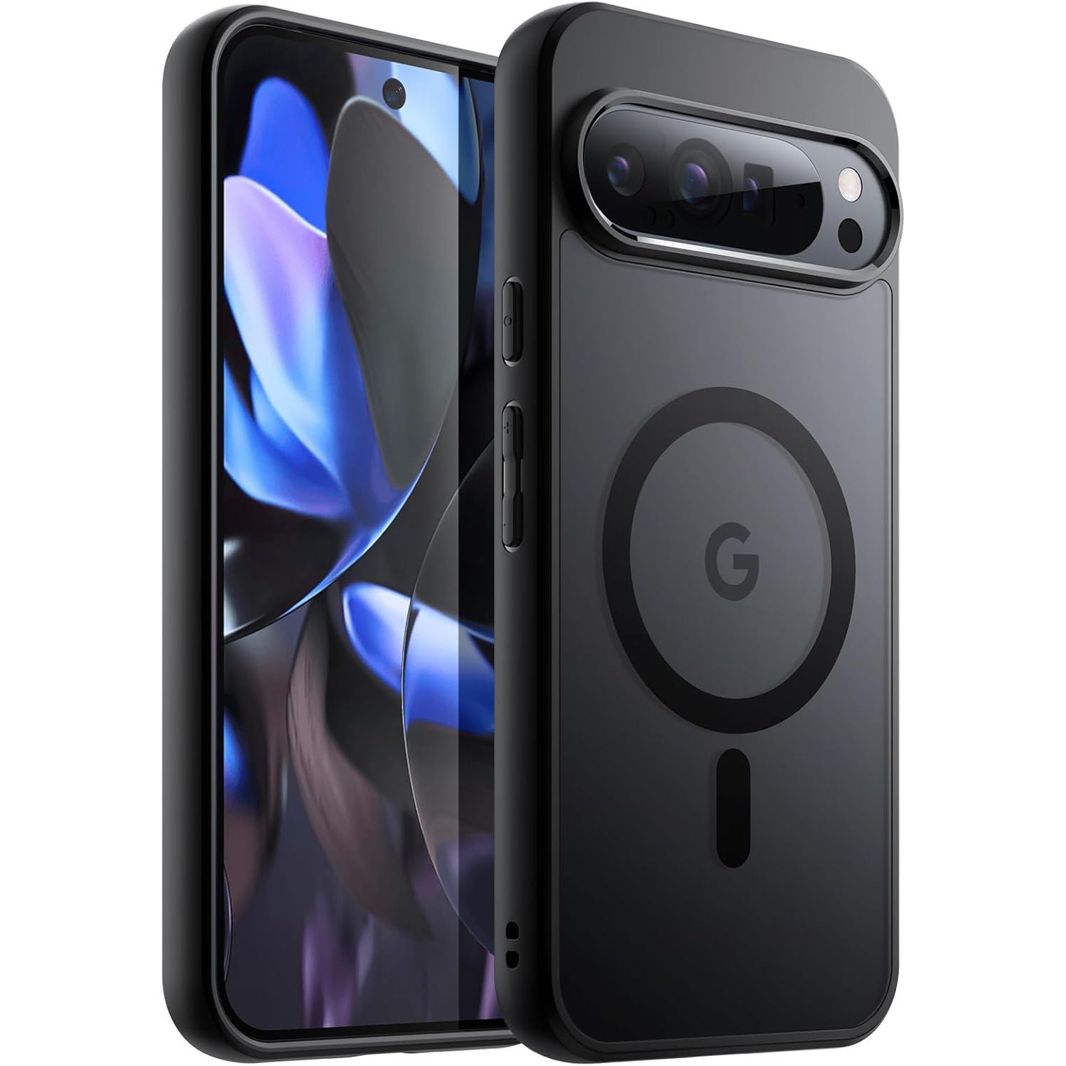 Husa Magnetica pentru Google Pixel 10 Pro XL, Compatibila cu MagSafe, Carcasa Telefon cu Spate Mat Translucid si Protectie la Impact, Negru
