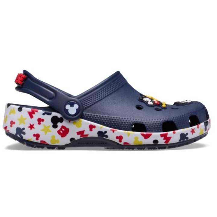 Crocs, Saboti slingback cu imprimeu desene animate, Multicolor