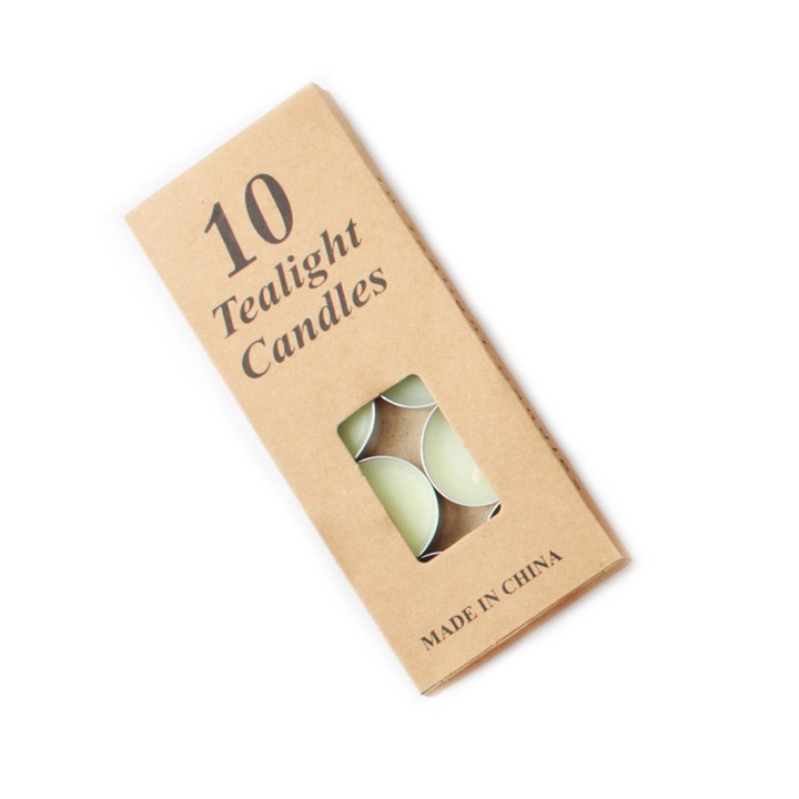 Ароматна свещ с аромат на чай, Размери: 4 см x 5 см, 10 броя, за свещници