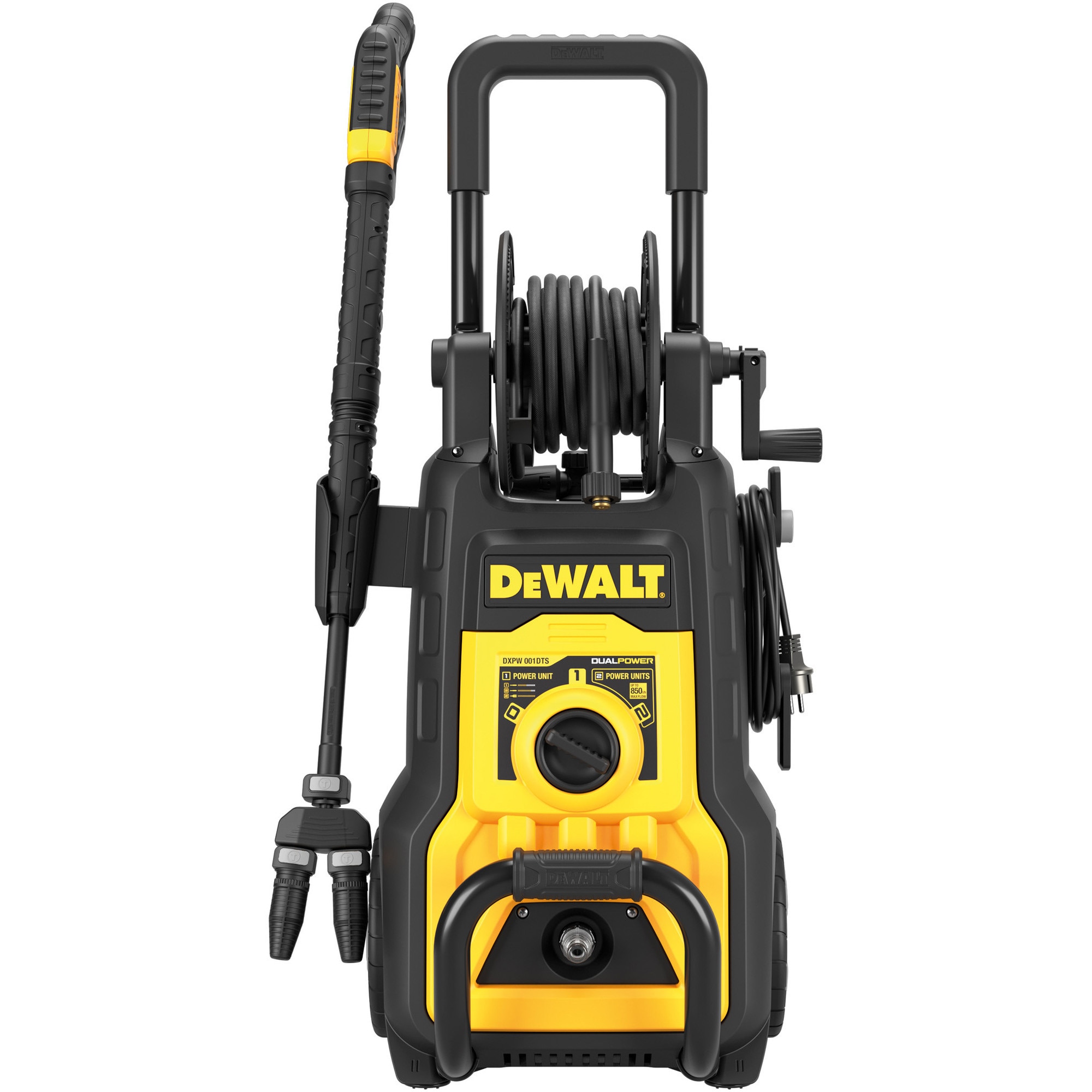 Aparat de spalat cu presiune DeWalt DXPW001DTS-E, putere 2800 W, presiune 160 bar, debit 850 l/h, temperatura maxim 50 grade, furtun presiune 5 m