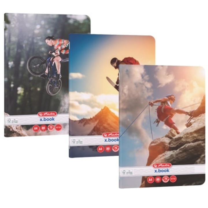 5 darabos Herlitz füzetkészlet, A4, diktálás, 80 lap, 70 g, matematika, Extreme motívum