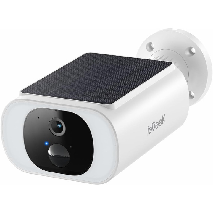 Камера за наблюдение ieGeek 2K 3MP със соларен панел, безжична, цветно нощно виждане, AI откриване на движение, двупосочно аудио, IP66