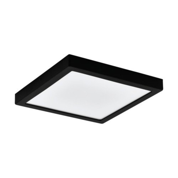 LED panel, 15.5W, falon kívüli, négyzet, természetes fehér, fekete keret, EGLO, IDUN 2, 75635